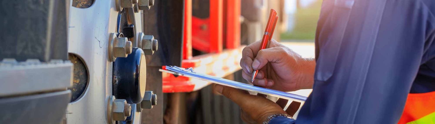 Preforming a pre-trip inspection on a truck