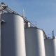 bulk storage white industrial blending silos_